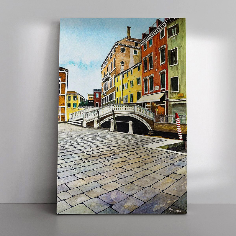 03 Venetie Brug als Canvas